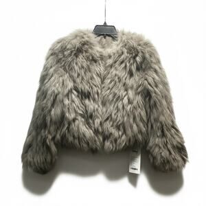 NWT Gouchijon Grey Fox Fur Cropped Jacket – Real Fox Fur